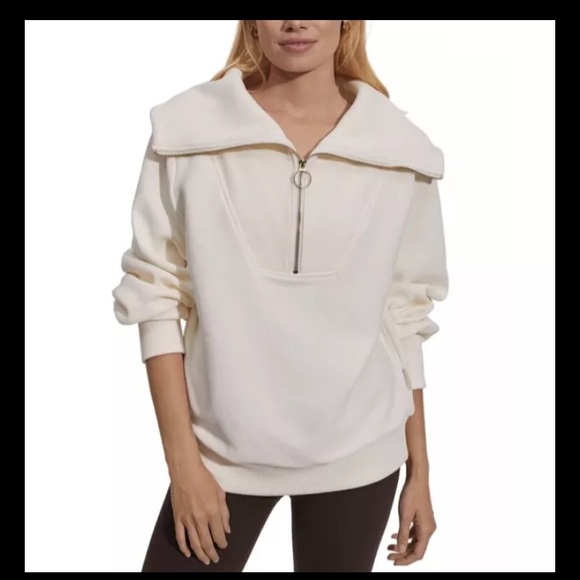 Varley Tops - VARLEY VINE PULLOVER HOODIE SWEATSHIRT CREAM OAT MEDIUM NWOT M